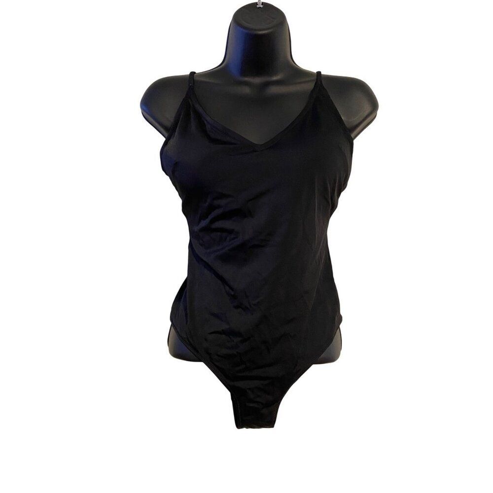 H&M Black Swimsuit One piece Adjustable Straps Size M Women’s Beach Lounge Swim